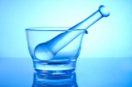 Pharmaceuticals mortar and pestle