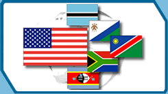 Flags of the United States and SACU Countries